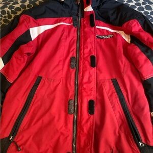 Spyder Red Jacket with Black and White Details